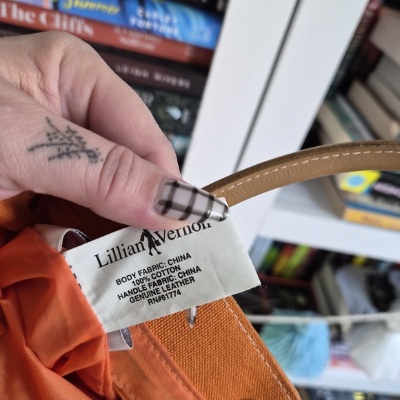 Orange Suede Tote Bag - Picture 5 of 7